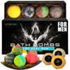 Picture of Bath Bombs for Men, Gift Set of 8 Scented Organic Handmade Bath Bombs of 2.5 oz with Natural Essential Oils. Perfect for Boyfriend, Husband, Father or Friend, by ZenseMe
