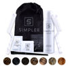 Picture of Simpler Hair Color Dark Brown Mustache and Beard Upgraded Brush Kit with 3 Brushes Included for Precision Application - Gentle, Natural Looking Beard Coloring for Men