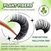 Picture of 3d Plant Fibre Russian Strip Lashes, D Curl Lash Strips, Natural False Lashes Mink, Wispy Fake Lashes, D Curl Strip Lashes, Natural Wispies Mink Eyelashes, Faux Mink Eyelashes Natural Look(SDC78)