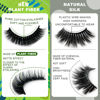 Picture of 3d Plant Fibre Russian Strip Lashes, D Curl Lash Strips, Natural False Lashes Mink, Wispy Fake Lashes, D Curl Strip Lashes, Natural Wispies Mink Eyelashes, Faux Mink Eyelashes Natural Look(SDC78)