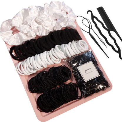 Picture of YANRONG 755PCS Hair Accessories for Woman Set Seamless Ponytail Holders Variety Hair Scrunchies Hair Bands Scrunchy Hair Ties 759 Piece Set