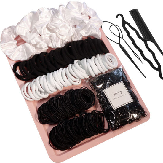 Picture of YANRONG 755PCS Hair Accessories for Woman Set Seamless Ponytail Holders Variety Hair Scrunchies Hair Bands Scrunchy Hair Ties 759 Piece Set