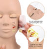 Picture of LASHVIEW Lash Mannequin Head , with 4 Pairs Replaced Eyelids Practice, Makeup Soft-Touch Rubber, Natural Skin Color
