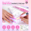 Picture of SAVILAND Handheld U V Light for Nails: 12W Portable Mini UV Light for Gel Nail 3 Timer Setting LED Nail Lamp 400mAh Rechargeable Type-c USB LCD Display Screen Nail Dryer for Home Personal DIY Self Use