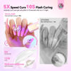 Picture of SAVILAND Handheld U V Light for Nails: 12W Portable Mini UV Light for Gel Nail 3 Timer Setting LED Nail Lamp 400mAh Rechargeable Type-c USB LCD Display Screen Nail Dryer for Home Personal DIY Self Use