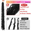Picture of Datuoda 36 Inch Faux Locs Crochet Hair 6 Packs Soft Locs Crochet Braids Curly Wavy Locs Crochet Dreadlocs Hair for Black Women(36 Inch (Pack of 6), 2#)