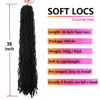 Picture of Datuoda 36 Inch Faux Locs Crochet Hair 6 Packs Soft Locs Crochet Braids Curly Wavy Locs Crochet Dreadlocs Hair for Black Women(36 Inch (Pack of 6), 2#)