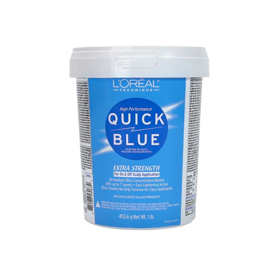 Picture of L'Oréal Technique Quick Blue High Performance Bleach | Professional Hair Bleaching Powder | No Drip Formula | Extra Strength Lightening Action Lifts Up To 7 Levels | Single Application | 1 Pound