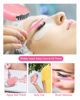 Picture of Buqikma Lash Shampoo for Lash Extensions - 60ML Lash Extension Cleanser with Lash Fan Cleaning Brush Rinse Bottle and 50 Pcs Mascara Brush, Rich Foam Lash Wash for Eyelash Extension Home Use(Pink)