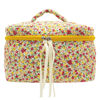 Picture of PAZIMIIK Cotton Makeup Bag for Women Large Quilted Travel Cosmetic Case Girls' Make Up Organizer,Little Flower
