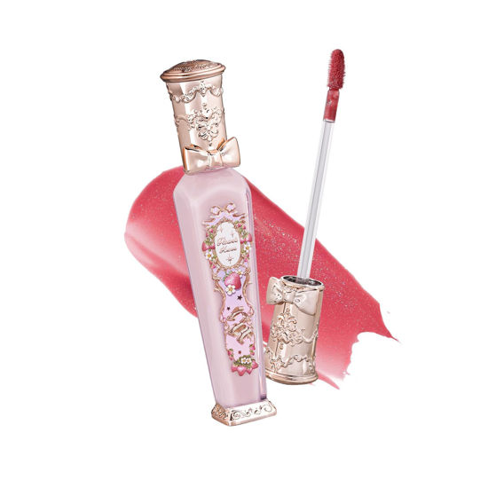 Picture of Flower Knows Violet Strawberry Rococo Glowy Lip Gloss-Moisturizing Tinted Lip Oil-Hydrating Glitter Lip Makeup for Girls&Women-Vegan & Cruelty-Free-0.12 Fl Oz,1 Count (G02 Rasberry Booze)