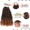 Picture of Beverlee 10 Inch 8 Packs Boho Box Braids Goddess Box Braids Kids Crochet Hair Bohemian Hippie Braids Braiding Hair Box Braids with Curly Ends Messy Pre-looped Synthetic Crochet Hair for Black Women