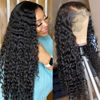 Picture of Deep Wave Lace Front Wigs Human Hair 200% Density 20 Inches HD Deep Wave Wig Human Hair Lace Front Wigs Deep Curly Human Hair Wig For Women 13x4 Deep Wave Frontal Wig Pre Plucked With Baby Hair