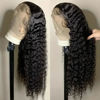 Picture of Deep Wave Lace Front Wigs Human Hair 200% Density 20 Inches HD Deep Wave Wig Human Hair Lace Front Wigs Deep Curly Human Hair Wig For Women 13x4 Deep Wave Frontal Wig Pre Plucked With Baby Hair