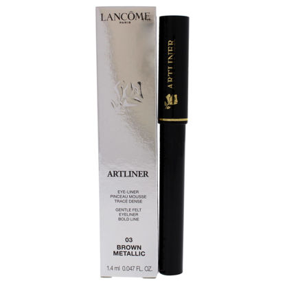 Picture of Lancôme Artliner Precision Felt-Tip Liquid Eyeliner - Highly Pigmented & Smudge-Proof- Brown, Metallic Finish