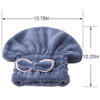Picture of Jseng 2PC Microfiber Hair Drying Caps, Extrame Soft & Ultra Absorbent, Fast Drying Hair Turban Wrap Towels Shower Cap for Girls and Women