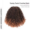 Picture of Toyotress Yanky Twist Crochet Hair - 6 Inch 8 Packs (30 Strands/Pcs) Pre-twisted Fluffy Spring Mini Twist Short Passion Twist, Ombre Brown Pre-Looped Crochet Braids Braiding Hair (6 Inch, T30-8P)