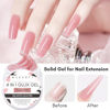 Picture of Makartt Solid Gel Builder: 15ML, Non-sticky for Extension 3D Sculpting Nail, UV Glue for Acrylic Tips, Rhinestones Gels Sculpture Hard Gel for Nails UV/LED Lamp Required Dusty Pink
