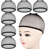 Picture of MORGLES 6PCS Wig Cap Non Slip, Black Mesh Net Wig Caps for Women Men, Kids, Weaving Hair Net Close End Fishnet