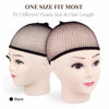 Picture of MORGLES 6PCS Wig Cap Non Slip, Black Mesh Net Wig Caps for Women Men, Kids, Weaving Hair Net Close End Fishnet