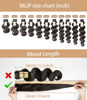 Picture of mlip Raw Bundles Human Hair Body Wave, No Tangle Shedding, Keep Texture Silky Soft After Multiple Washes, 15A Raw Indian Hair Bundles 22 Inches, Brown Highlight Bundles