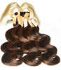 Picture of mlip Raw Bundles Human Hair Body Wave, No Tangle Shedding, Keep Texture Silky Soft After Multiple Washes, 15A Raw Indian Hair Bundles 20 20 20 Inches, Brown Highlight Bundles