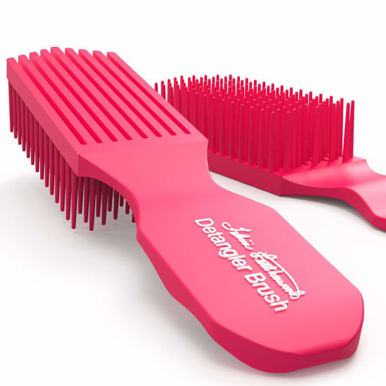 Picture of Pink Detangler Brush by Felicia Leatherwood - For Kinky, Curly, Wavy 4c or Straight Hair - Tame Your Tangles Smooth Your Coils - Pain Free for All Ages