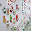 Picture of Christmas Nail Art Stickers Decals 5D Embossed Cute Christmas Nail Decals 3PCS Xmas Tree Gingerbread Man Santa Design Christmas Nails Adhesive Stickers Manicure Supplies for Xmas Nail Art Decorations
