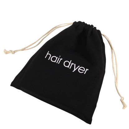Picture of ERKXD Hair Dryer Bags Drawstring Bag Container Hairdryer Bag for travel bathroom (Black)