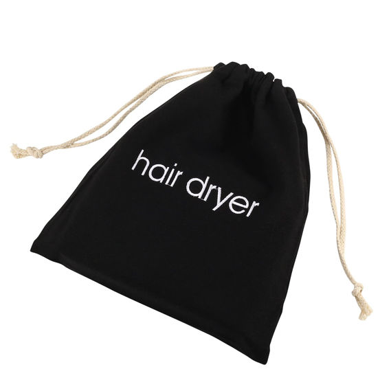 Picture of ERKXD Hair Dryer Bags Drawstring Bag Container Hairdryer Bag for travel bathroom (Black)