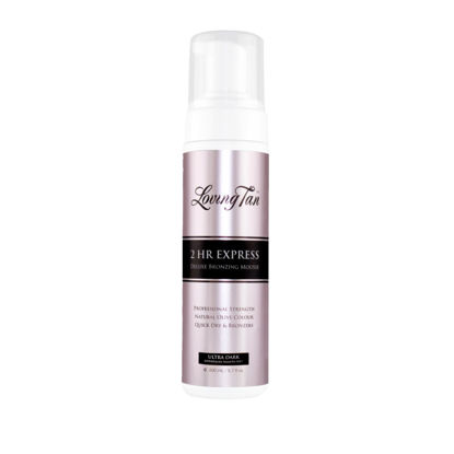 Picture of Loving Tan 2 HR Express Mousse, Ultra Dark- Streak Free, Natural looking, Professional Strength Sunless Tanner - Up to 5 Self Tan Applications per Bottle, Cruelty Free, Naturally Derived DHA-6.7 FL Oz