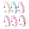 Picture of Lizioo 6 Pack Girls Headbands Glitter Kids Hair Accessories Bow/Heart/Star Shaped Sweet Hairband For Toddler/Girls/Teens