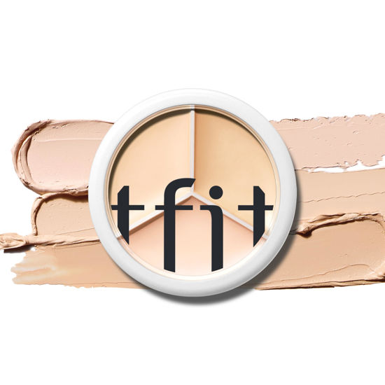 Picture of TFIT Cover Up Pro Concealer Palette - 3-in-1 Full Coverage Color Correcting Cream (Hydrating, 0.52 Oz) for Dark Circles, Spots, Puffiness (00 Light, 0.52 Oz)