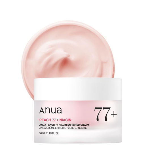 Picture of Anua Peach Niacinamide Cream, Face Moisturizer for Dry Skin with Vitamin B12, Collagen, Ceramide, Panthenol, Korean Skin Care for Glass Skin (50ml, 1.69 fl.oz.)