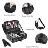 Picture of gzcz Large Makeup Train Case Professional 16" Travel Makeup Cosmetic Bag Organizer Portable PU Leather Makeup Storage Case Artist Box with Adiustable Dividers & Strap (L-Crocodile Pattern)