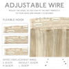 Picture of WENNALIFE Wire Hair Extensions (Increase 50% Lifespan) Real Human Hair 14 inch 105g Dirty Blonde Highlighted Bleach Blonde Remy Real Hair Extensions Invisible Wire Hair Extensions Human Hair Fish Line