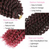 Picture of Passion Twist Hair Burgundy Red 18 Inch 8 Packs Passion Twist Crochet Hair Water Wave Braiding Hair Long Spring Twist Hair Crochet Braids Synthetic Hair Extension (18 Inch (Pack of 8), TBG)
