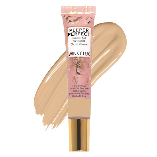 Picture of Winky Lux Peeper Perfect Under Eye Concealer, Makeup & Eye Brightener, Full Coverage Concealer for Dark Circles, Color Corrector & Eye Primer, With Collagen, Hyaluronic Acid & Vitamin E (Light Beige)