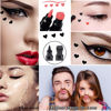 Picture of Go Ho 2 PCS Waterproof Liquid Eyeliner Stamps,Double-side Black&Red Smudge-proof Eye Liner,Heart Stamp Eyeliner for Harley Costume Makeup,Long-lasting Love Tattoo Tools for Valentines Day