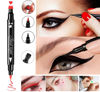 Picture of Go Ho 2 PCS Waterproof Liquid Eyeliner Stamps,Double-side Black&Red Smudge-proof Eye Liner,Heart Stamp Eyeliner for Harley Costume Makeup,Long-lasting Love Tattoo Tools for Valentines Day