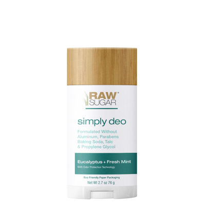 Picture of Raw Sugar Aluminum Free Deodorant Stick, Simply Deo (Pack of 1) Whole Body Deodorant for Women & Men, Clean Formulated without Baking Soda, Talc & Parabens, Eucalyptus + Fresh Mint