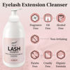 Picture of SVECKE Lash Shampoo 34 fl.oz/1 L, Eyelash Shampoo for Lash Extension, Eyelash Extension Cleanser, Lash Eyelid Foam Cleaning Kit for Salon Use and Home Use
