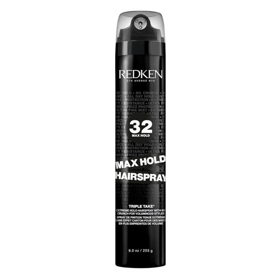 Picture of Redken Max Hold Hairspray 32 | Extreme Maximum High Hold Hairspray | Long-Lasting Lift & Body | All-Day Style Control | Dry Finish | 24 Hour Humidity Resistance | | For All Hair Types | 9 Oz