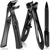 Picture of Toenail Clippers for Thick Nails for Seniors, 2024 Angled Heavy Duty Toe Nail Clippers with Catcher, Large Nail Clippers for Men & Women with Wide Opening, Christmas Stocking Stuffers Gift for Men