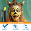 Picture of MEICOLY Yellow Face Body Paint Stick,Face Paint for Halloween SFX Lion Tiger Cosplay Makeup,Face Painting for Adults Kids,Yellow Eye Black Stick Eye Paint for Baseball/Softball/Football/Lacrosse