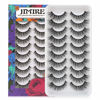 Picture of JIMIRE Fake Eyelashes Natural Look Fluffy Wispy False Lashes Cat-Eye Lashes with Thin Band Lightweight Fake Lashes 10 Pairs Pack