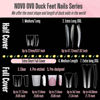 Picture of NOVO OVO XXL Long Duck Feet Nail Tips Half Cover for Acrylic, Clear C Curve XXXL Extra Super Long Flare Y2K Wide French Soft Gel False Nail Extension x 11 Sizes in Box 110 pcs
