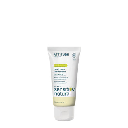 Picture of ATTITUDE Hand Cream for Sensitive Skin with Oat, EWG Verified, Dermatologically Tested, Vegan, Argan Oil, 2.5 Fl Oz