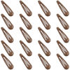 Picture of GKETN Snap Hair Clips for Women and Girls Water Drop Non Slip Hair Barrettes Heavy Coated Metal Coffee Color Hair Clips Accessory 20 PCS 1.89"
