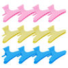 Picture of BAHABY Hair Clips for Styling Sectioning 12 Pack Pink Yellow Blue Butterfly Clamps Hair Claw Clips Pro Salon Hair Clips for Styling, Sectioning, Cutting and Coloring